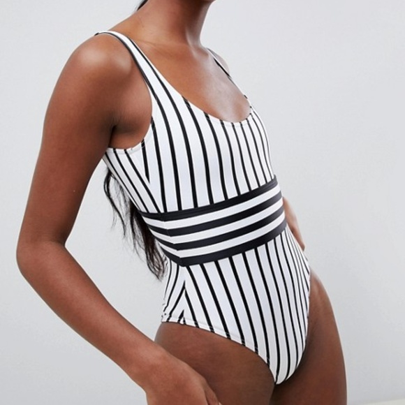 ASOS Other - ASOS TALL Contrast Mono Stripe Swimsuit